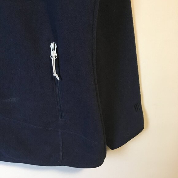 Seaside 2 Sweater Fleece Jacket Dark Navy Blue Zip Up High Collar - Picture 5 of 16